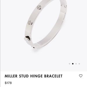Tory Burch Miller Stud Hinge Bracelet - Silver